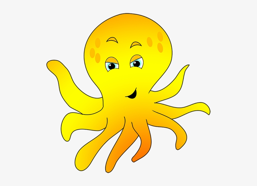Octopus Clipart - Yellow Octopus Clipart, transparent png #381957