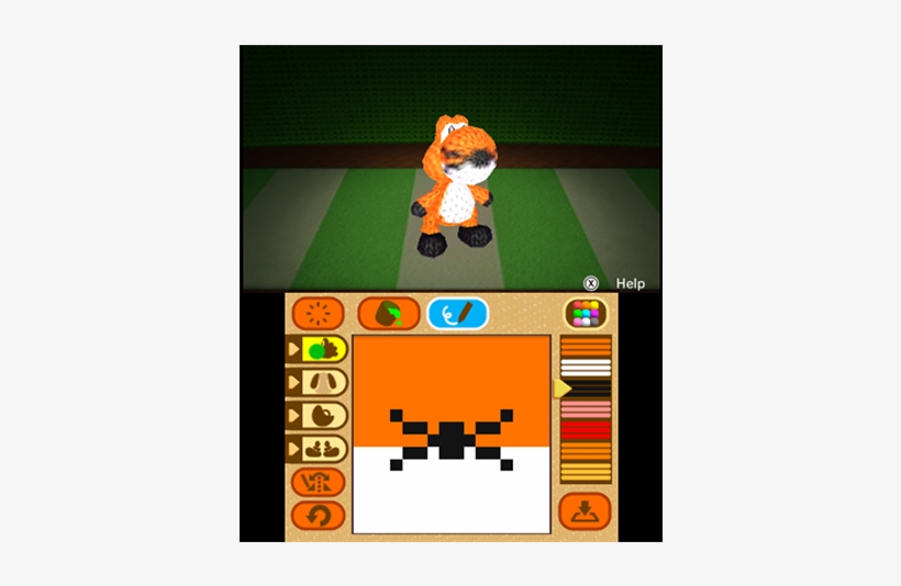 Design Your Own Yoshi, Play With It And Share Via Streetpass - Yarn Yoshi 3ds Designs, transparent png #382148