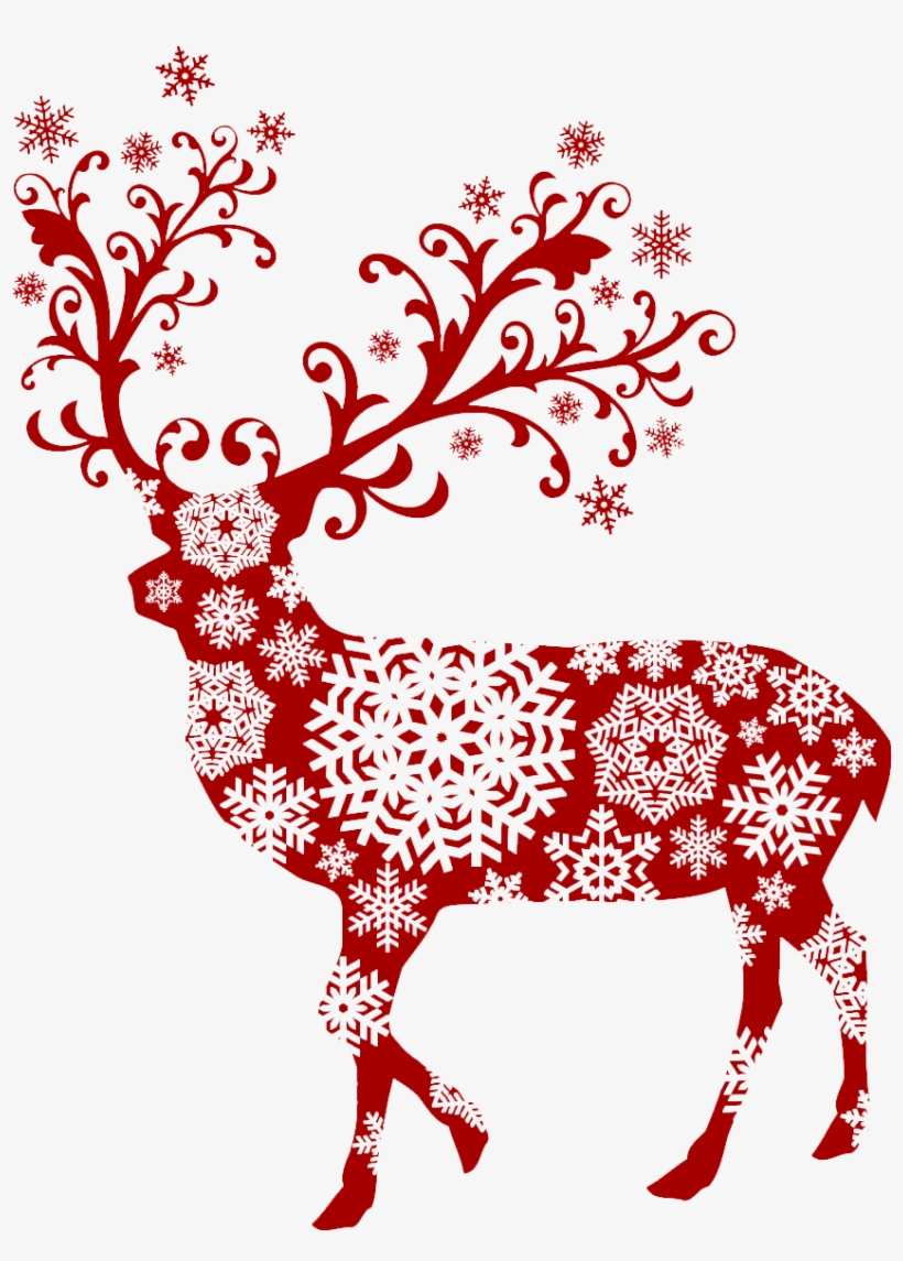 Clipart Reindeer Secret Santa - Deer Christmas, transparent png #382459