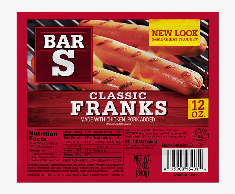 Classic Franks - Bar S Classic Franks, transparent png #382480