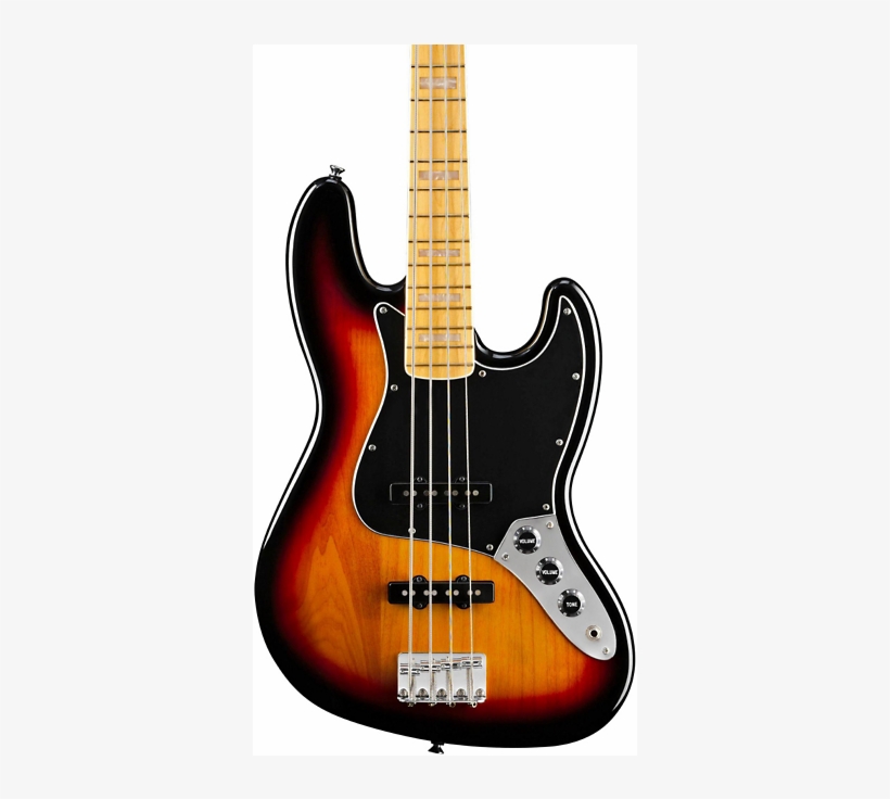 Vintage Modified Jazz Bass® '77, Maple Fingerboard, - Squier Vintage Modified Jazz Bass 77 3-color Sunburst, transparent png #382550