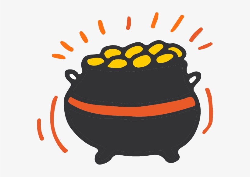 Shinning Pot Of Gold - Illustration, transparent png #383398