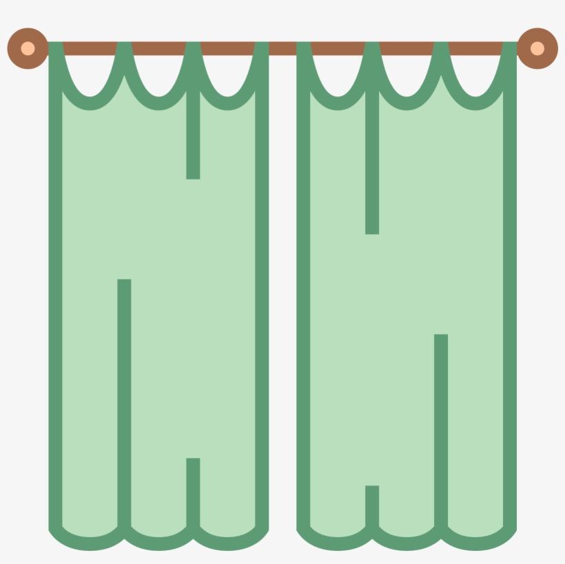 Curtain Clipart Icon - Curtain Icon, transparent png #384134