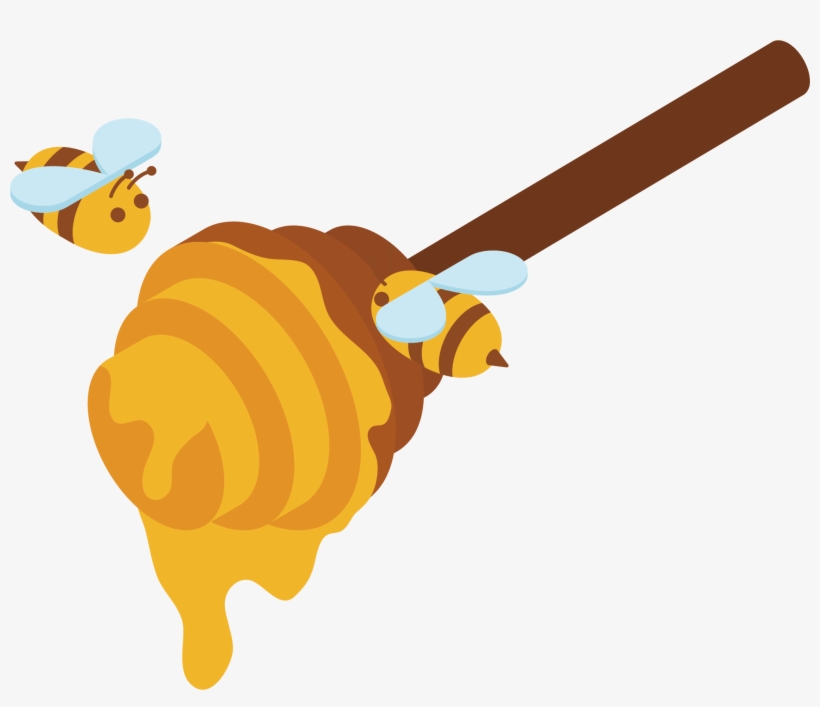Insect Clipart Honey Bee - Bee Honey Clipart, transparent png #384483