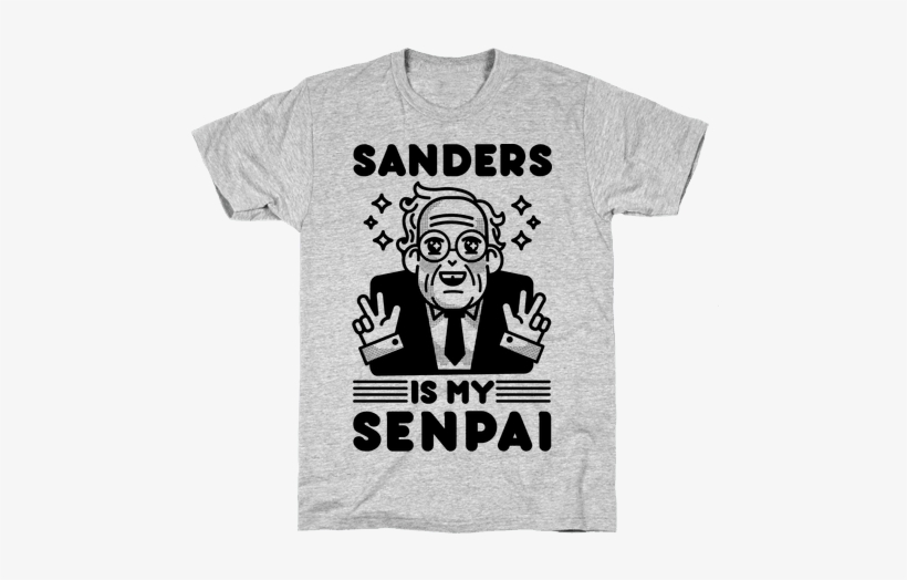 Bernie Sanders Is My Senpai Mens T-shirt - Hex Girls Shirt, transparent png #384546