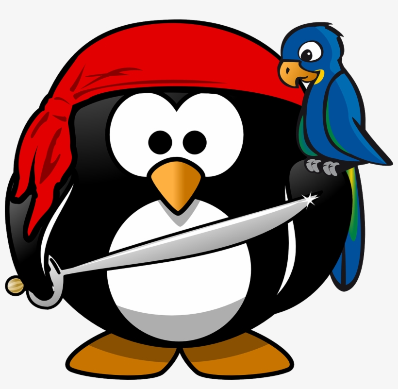 Penguin, Pirat, Tux, Animal, Bandana, Bird, Macaw, transparent png #384583