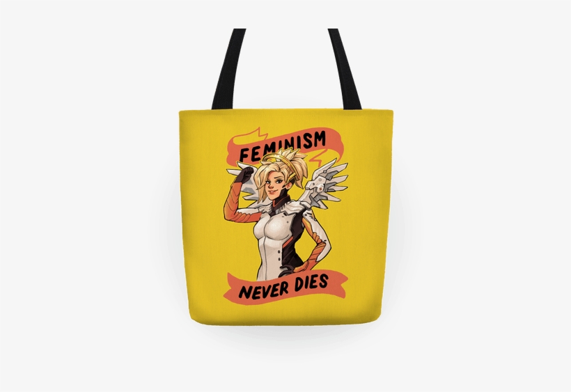 Feminism Never Dies Mercy Parody Tote - Feminism Never Dies, transparent png #384725