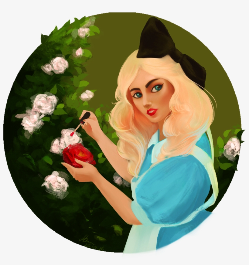 Alice In Wonderland - Garden Roses, transparent png #384950