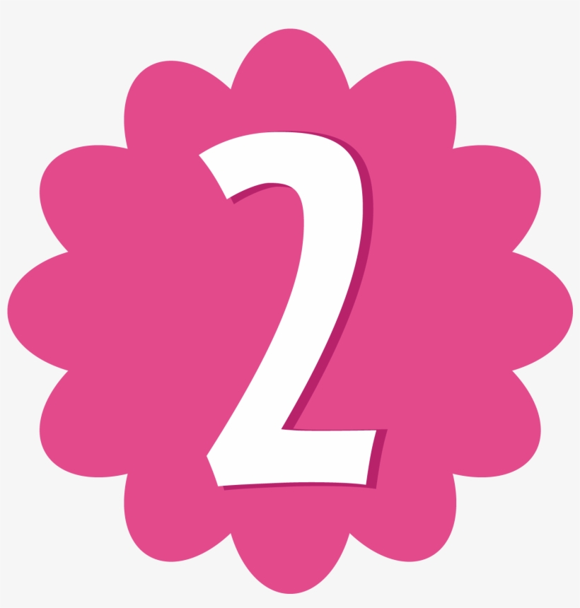 Pink Clipart Number - Number Two Color Pink, transparent png #385136