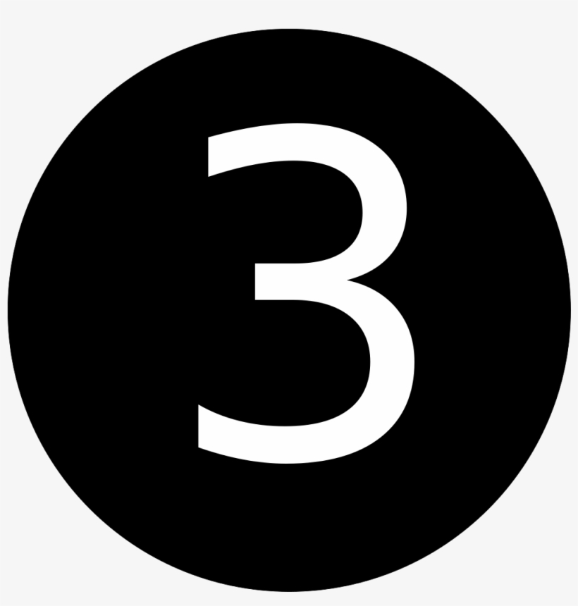3 Number Black And White - Roli Logo Png, transparent png #385243