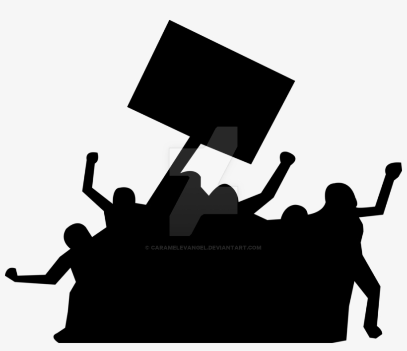 Jpg Freeuse Stock Silhouette At Getdrawings Com Free - Crowd Of People Protesting Transparent, transparent png #385447