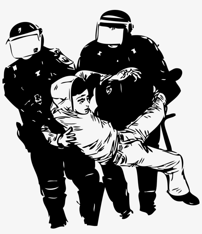 Image Free Library Protest Clipart March On Washington - Drawing Of Police Brutality, transparent png #385576