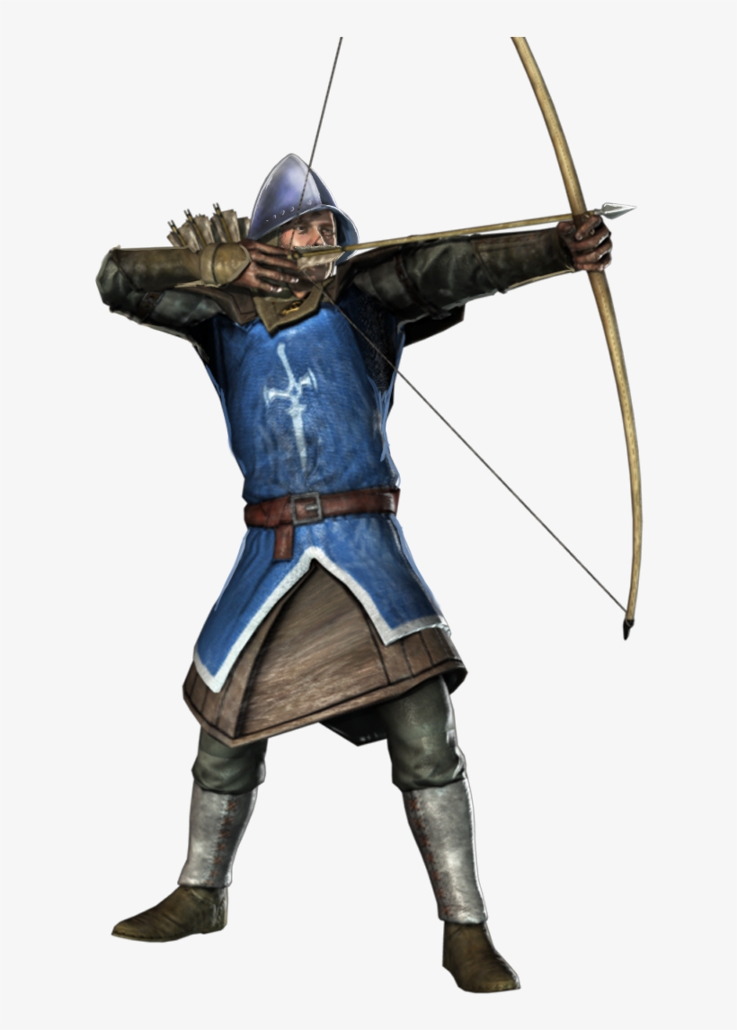 Medieval Archer - Knight With Bow And Arrow, transparent png #385743