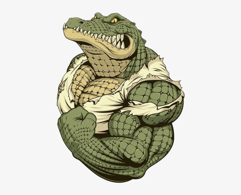 Share This Image - Angry Crocodile Vector Png, transparent png #385905