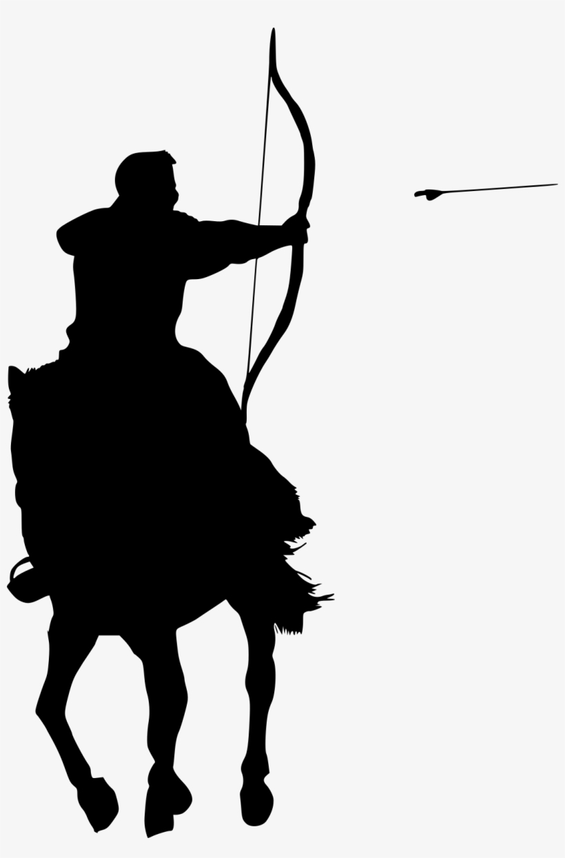 Clipart Transparent Library Female Drawing At Getdrawings - Silhouette Archer, transparent png #386176