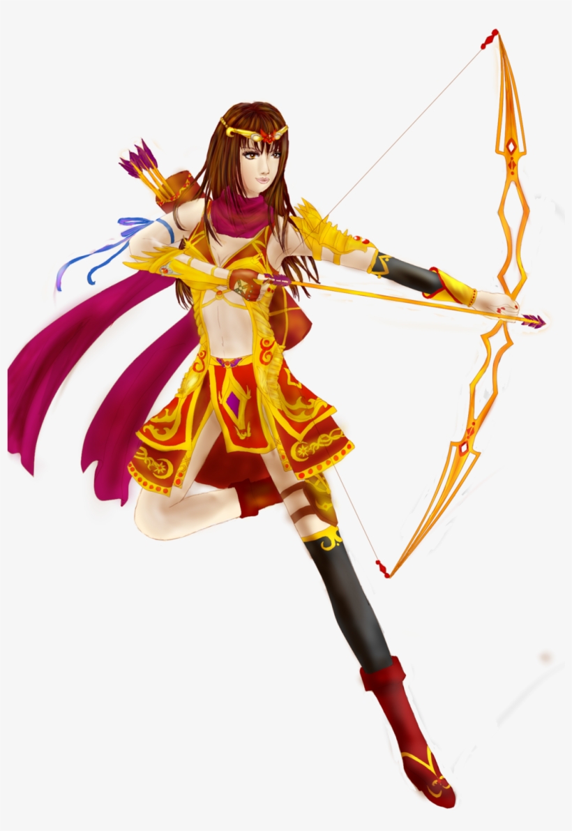 Black And White Download Archery Drawing Anime - Anime Fantasy Archer Base, transparent png #386285