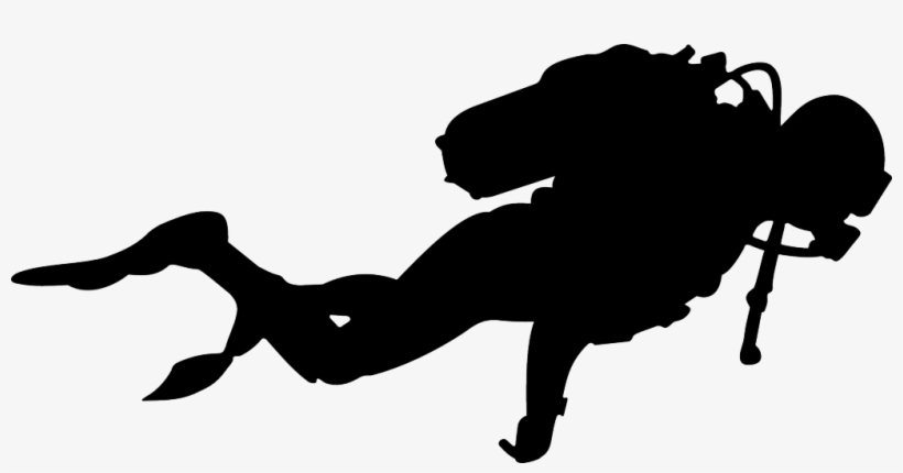 Scuba Diver Png Transparent Image - Deep Sea Diver Silhouette, transparent png #386539