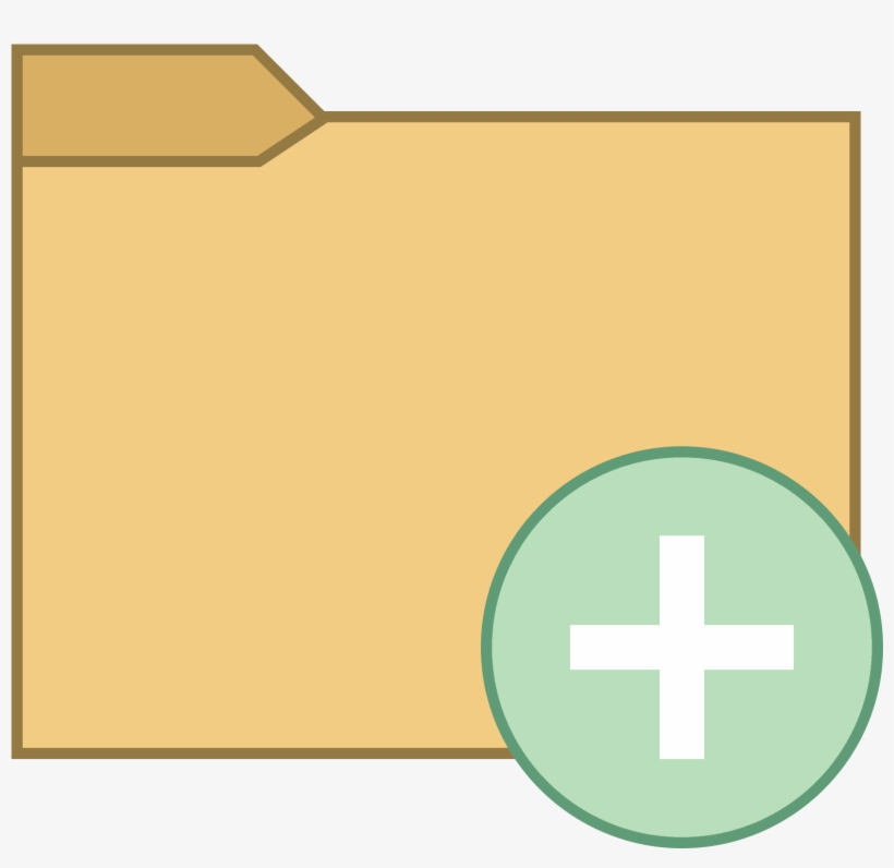 Add Folder Icon - Cross, transparent png #387026