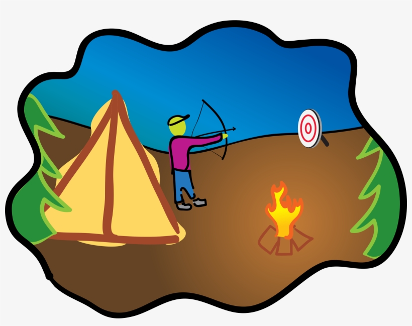 This Free Icons Png Design Of Happy Camping Archery, transparent png #387092