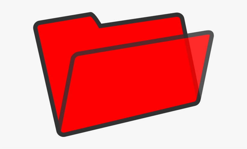 Red At Clker Com Vector Online Royalty - File Folder Clipart, transparent png #387172