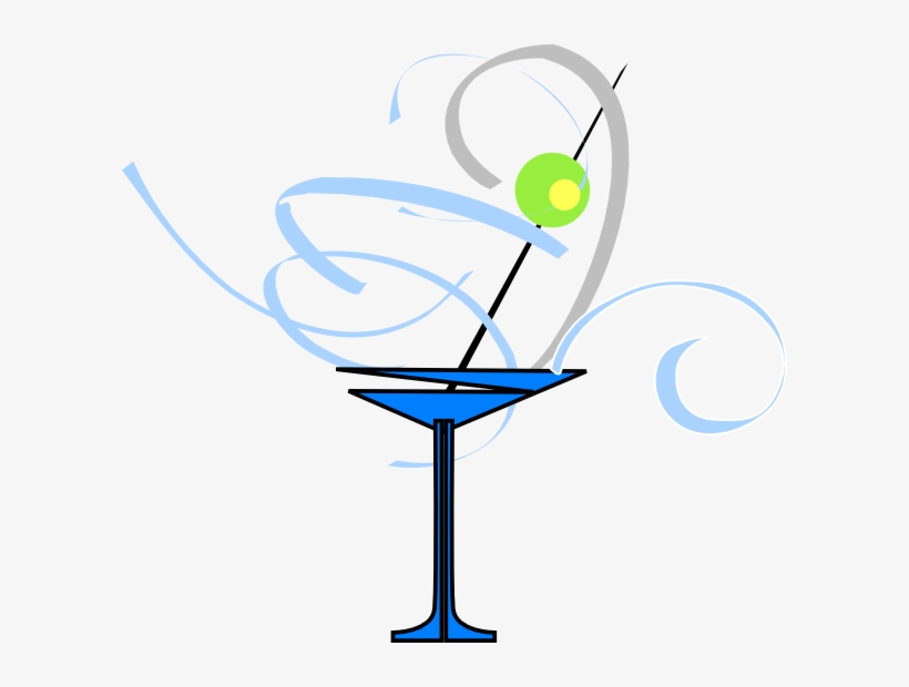 How To Set Use Martini Glass Blue/grey Svg Vector, transparent png #387261