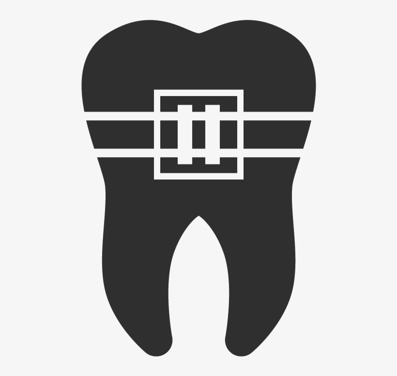 Braces-02 » Chandler Dentist - Tooth With Braces Clipart, transparent png #387452