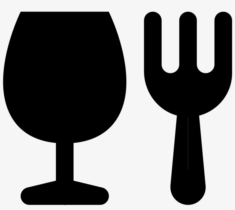 This Icon Contains A Glass And A Fork - Icon, transparent png #387511