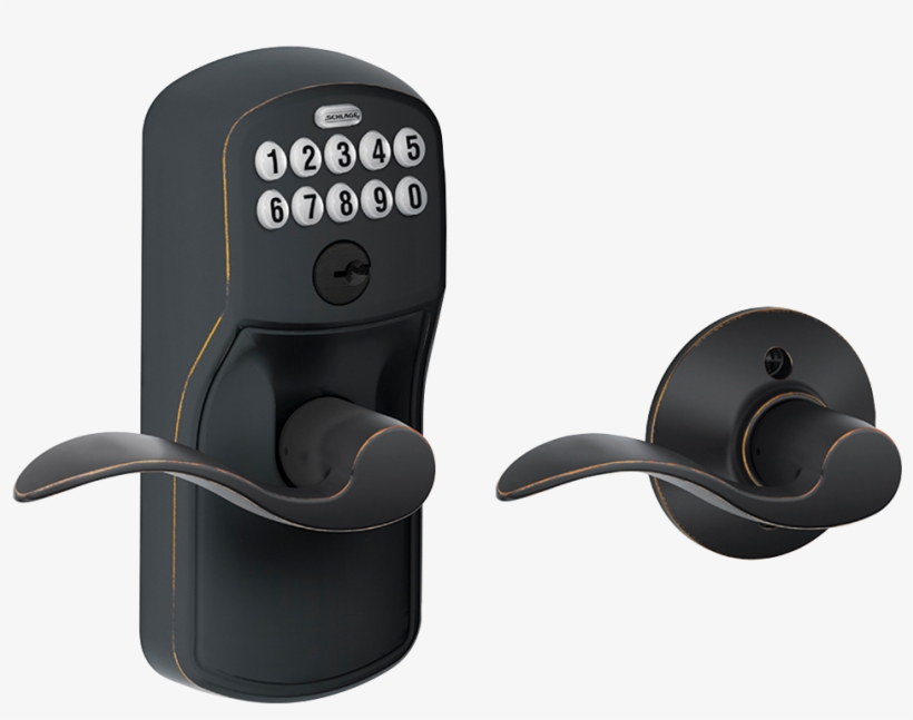 Com Locks Handlesets Schlage Electronic Locks Fe575 - Schlage Fe575 Ply 716 Acc Plymouth Keypad Entry With, transparent png #387575