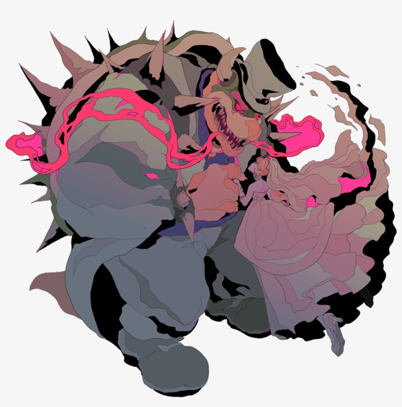 Bowser & Peach - Video Game, transparent png #388806