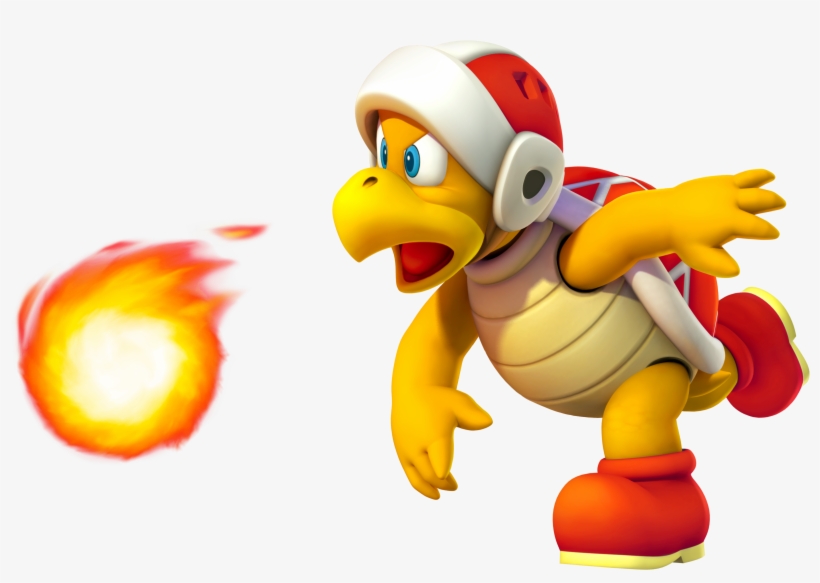Mario Fireball Png - Mario Fire Bro, transparent png #388854