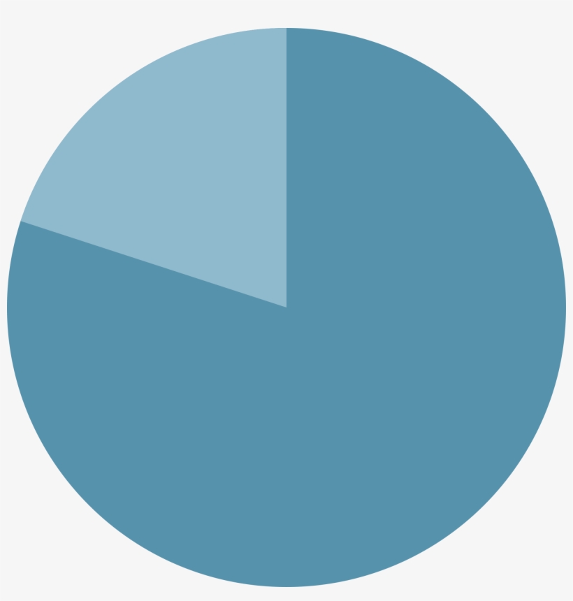 80 Pie Chart Transparent Png Stickpng - 80% Pie Chart, transparent png #389056