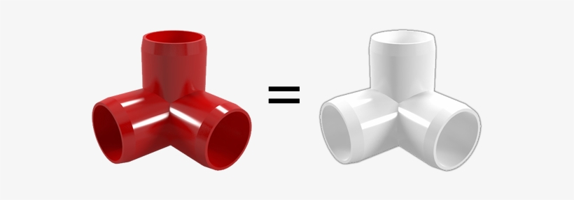 3-way Pvc Fitting In Color - Formufit 1/2 In. Furniture Grade Pvc 3-way Elbow In, transparent png #389128