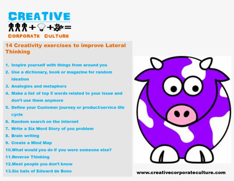 Creativity Exercises To Improve Your Lateral Thinking - Purple Cow: Transform Your Business By Being Remarkable, transparent png #389689