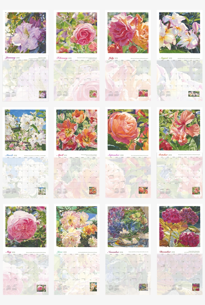 Order Calendars Online - Floral Design, transparent png #389690