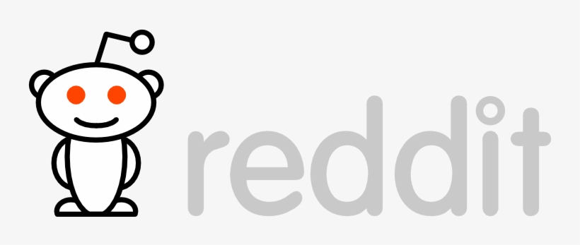 reddit logo gray graphic