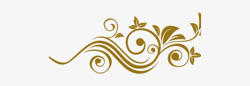 Arabesco Floral Png Dourado - Flores Vetor Dourado Png, transparent png #3800199