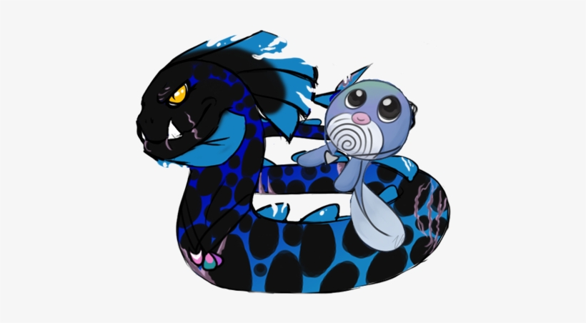 Saferi The Huntail And Bell The Poliwag - Cartoon, transparent png #3800233