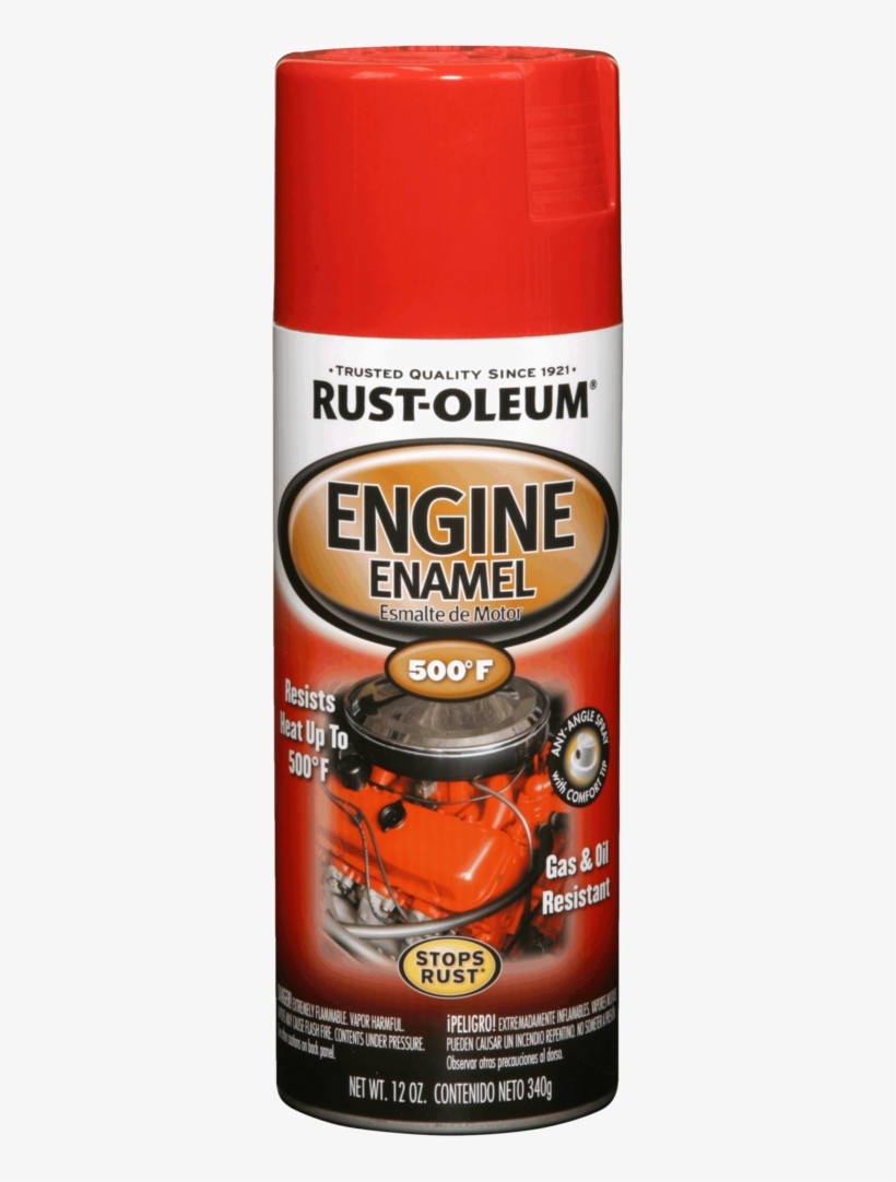 Rust Oleum 248948 Automotive 12 Ounce 500 Degree Engine - Rust-oleum 248941 Automotive Engine Enamel Spray Paint, transparent png #3800374