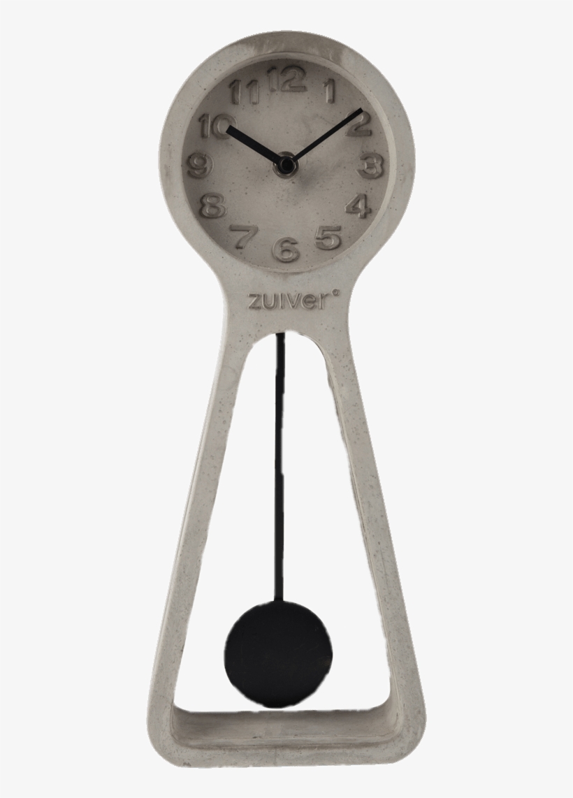 Download - Zuiver Concrete Pendulum Clock, transparent png #3801413