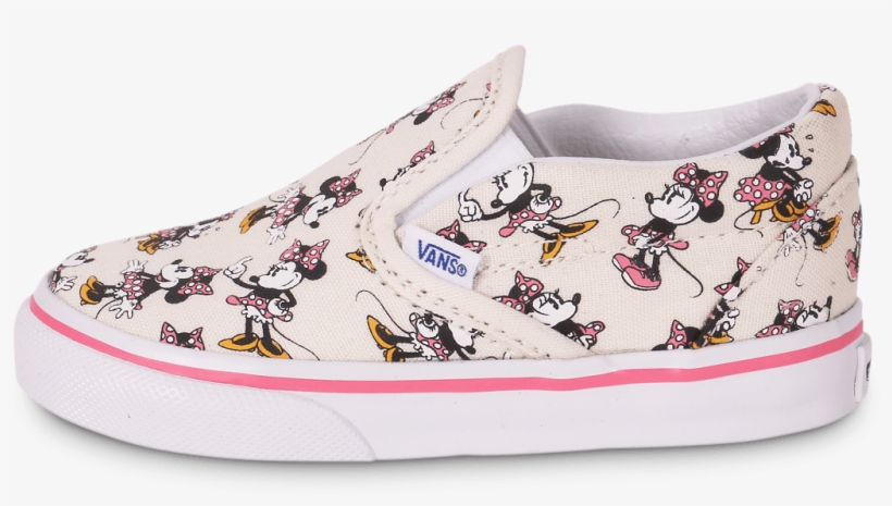 Disney Minnie Bébé Slip Vans On Classic Chaussures - Vans Toddlers Slip-on V Sneaker, transparent png #3801616
