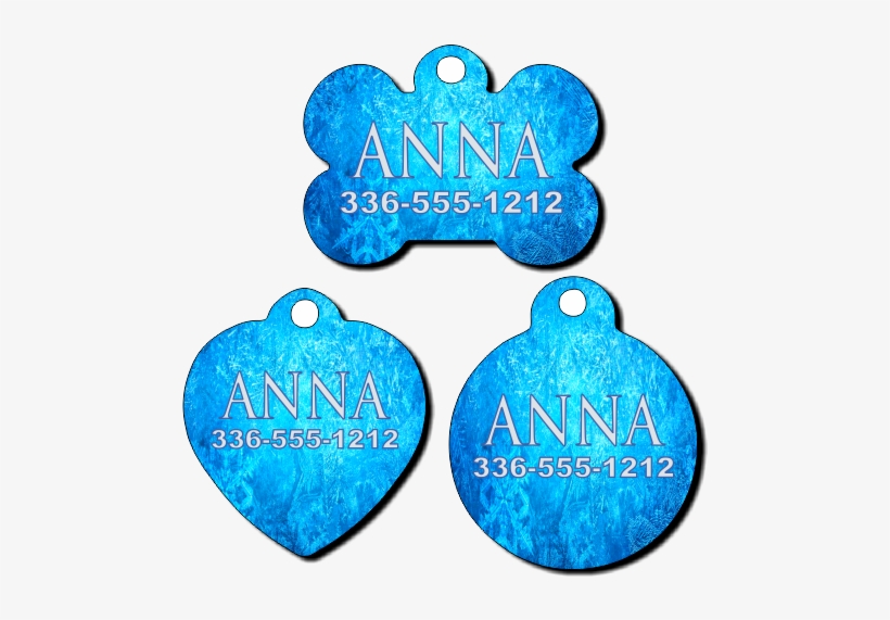 Personalized Frozen Ice Background Pet Tag For Dogs - Dog, transparent png #3802036