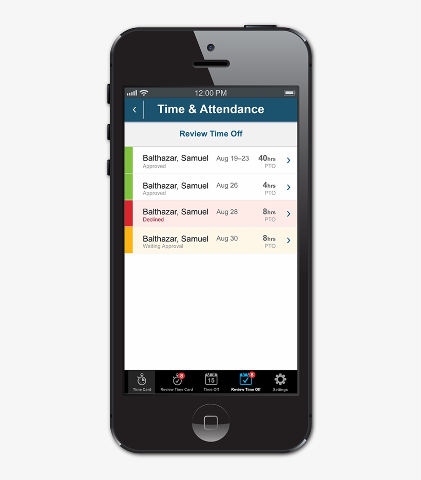 Again The Supervisor Is Provided With A Clean And Quick - Clock In Clock Out Ui, transparent png #3802425