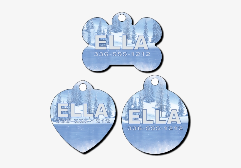 Personalized Frozen Ice Background Pet Tag For Dogs - Disney Frozen 7.5 Round Fondant Icing Edible Cake Topper, transparent png #3802490