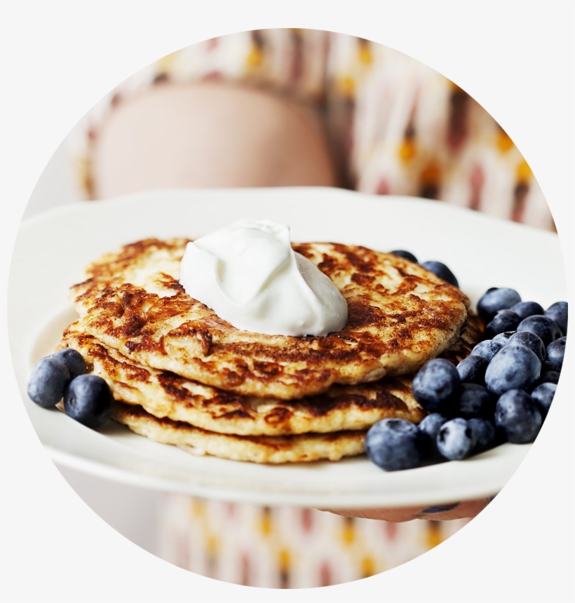 Keto Pancakes With Berries And Whipped Cream, transparent png #3802767