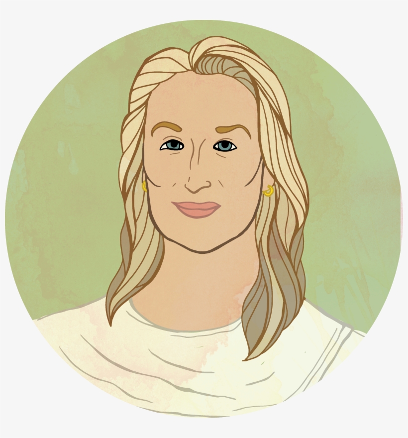 Meryl Streep - Illustration, transparent png #3803360