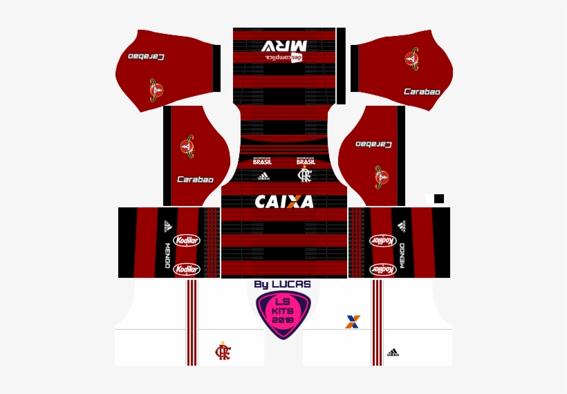 Uniforme Do Flamengo Dream League Soccer 2018, transparent png #3803407