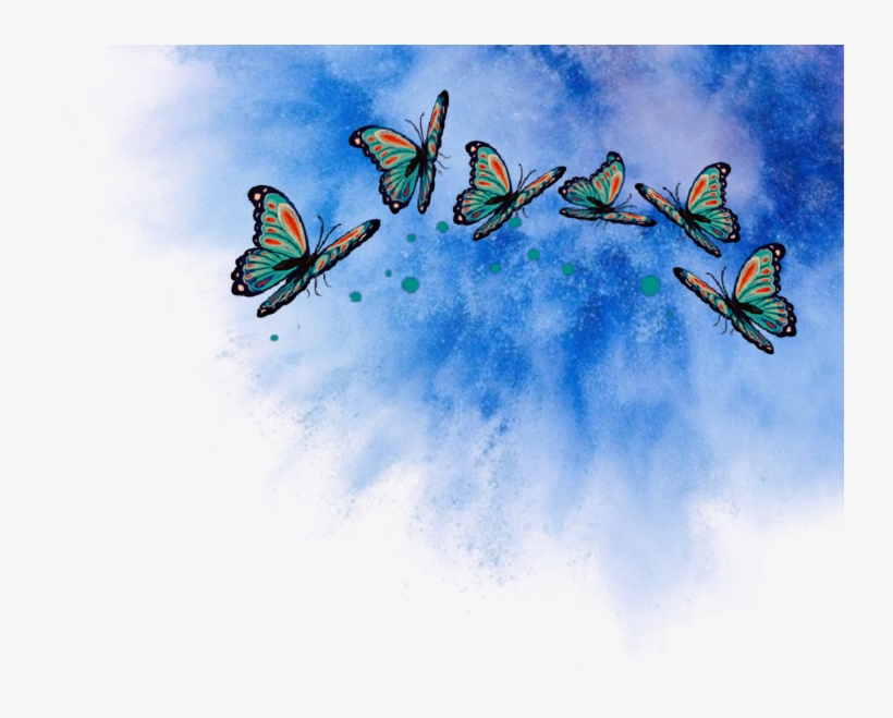 Png Butterflys Schmetterling Explosion Blau Wolke, transparent png #3804706
