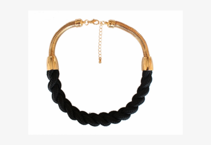 Gold Rope Detail Choker Necklace, transparent png #3804795