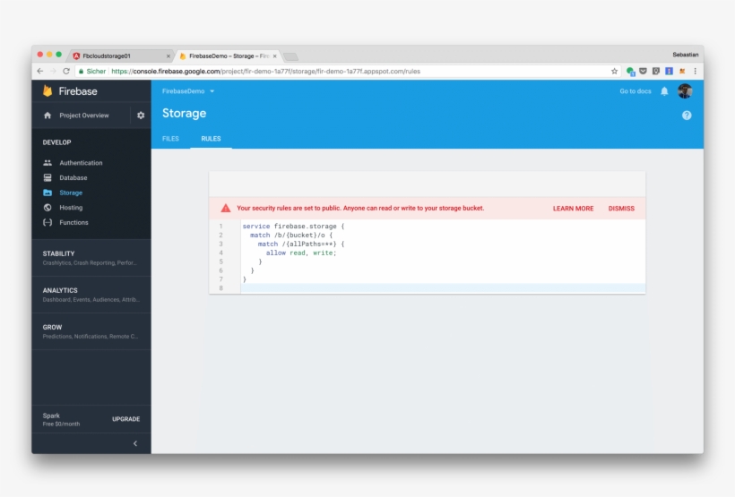 Change The Default Rules To The Following To Enable - Mac Os Firestore Gui, transparent png #3805088