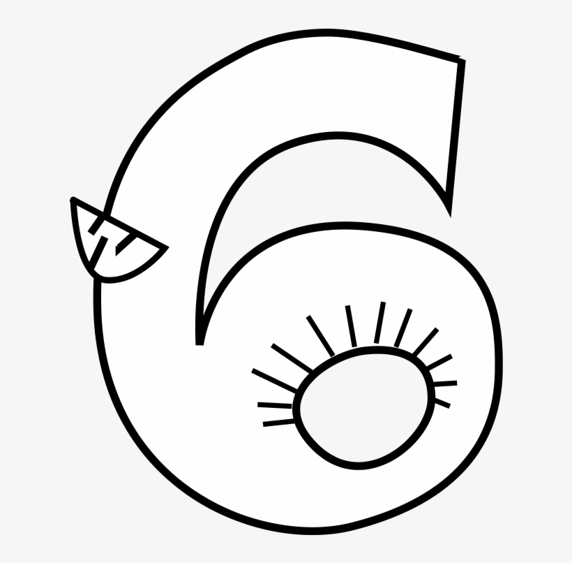 How To Set Use Animal Number Six Outline Svg Vector - Number - Free ...
